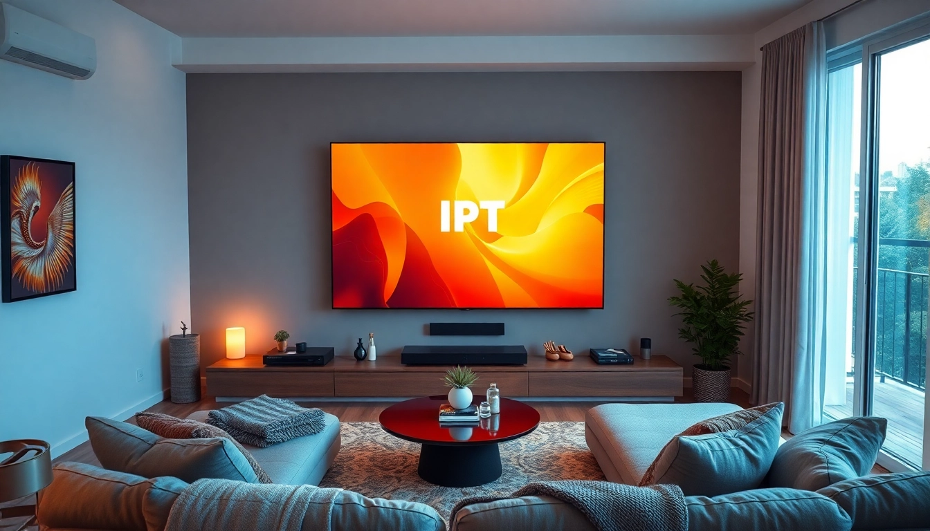 Stream your favorite shows with an abonnement iptv in a stylish living room setup.