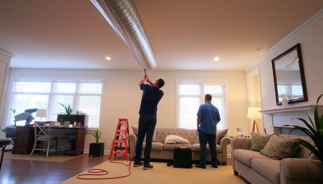 Air duct cleaning Salt Lake City performed by professionals in a bright, clean environment.