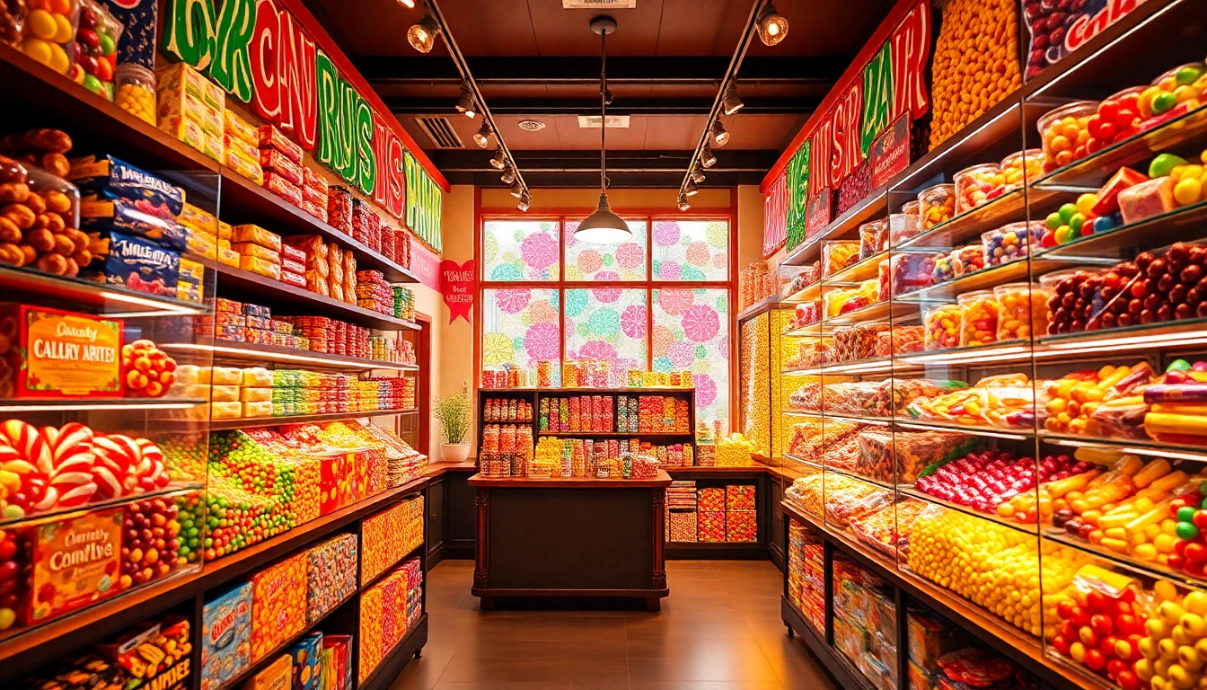 Find your favorite treats at this cozy candy store near me, showcasing a delightful array of colorful candies.