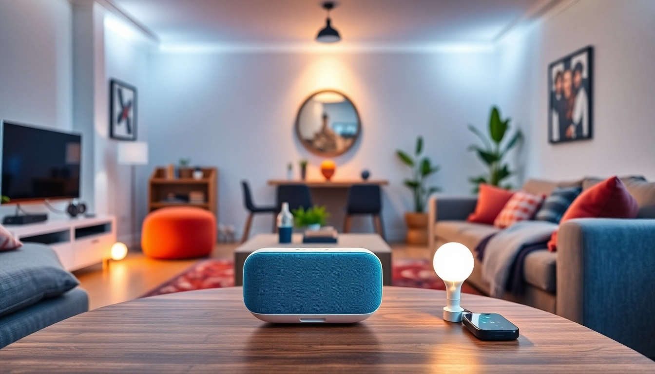 Explore the best smart home gadgets showcasing integrated tech in a modern living room setting.