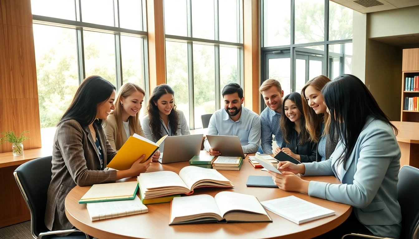Engaged students collaborating at the Kern County College of Law, showcasing teamwork and focus.