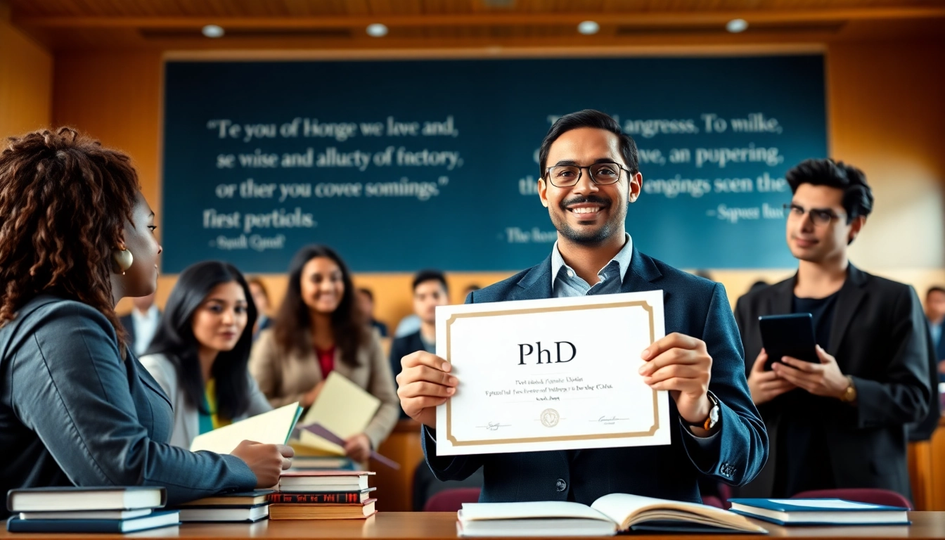 Learn where to buy PhD degree surrounded by scholars in an inspiring academic setting.