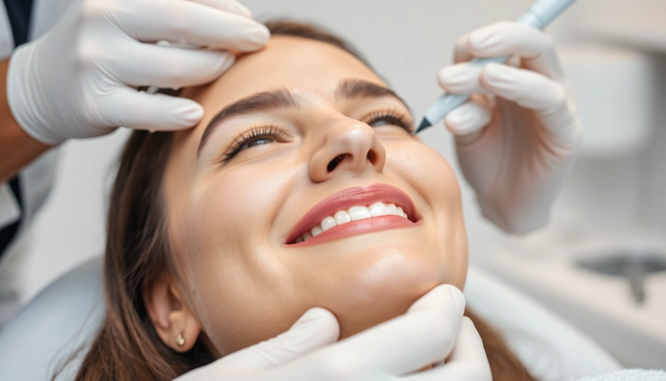 Engaging Botox-Zürich treatment enhancing youthful skin and smile in a serene setting.