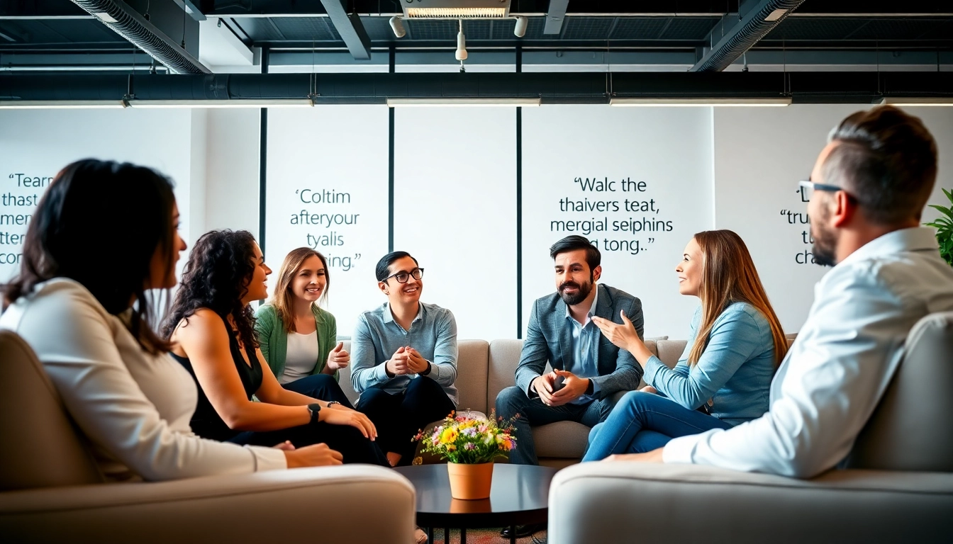Engaged team collaborating during a business coaching service discussion.