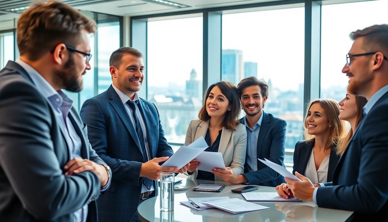 Processus d'enregistrement d'une société au Luxembourg avec des entrepreneurs en consultation.