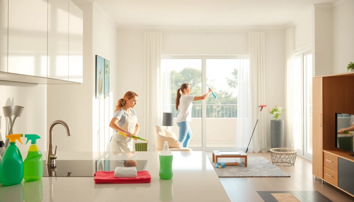 Efficient Move Out Cleaning Camarillo service team deep cleaning a spacious apartment.
