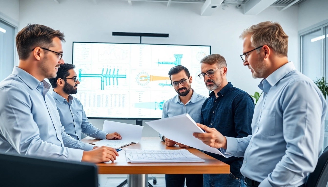 Analyze complex issues as a pipe stress Analysis Company with engineers reviewing simulations.