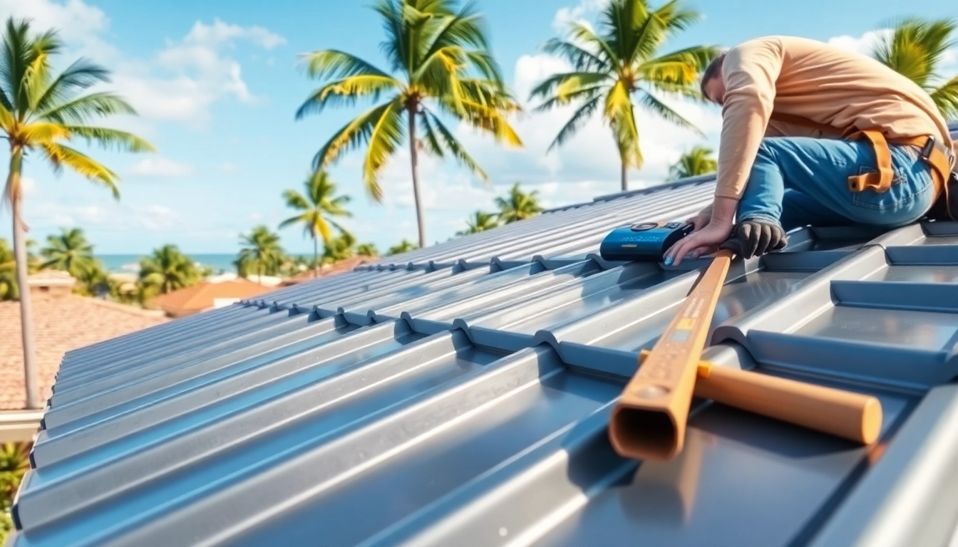 Install florida metal roofing showcasing durability and style in a sunny coastal home setting.