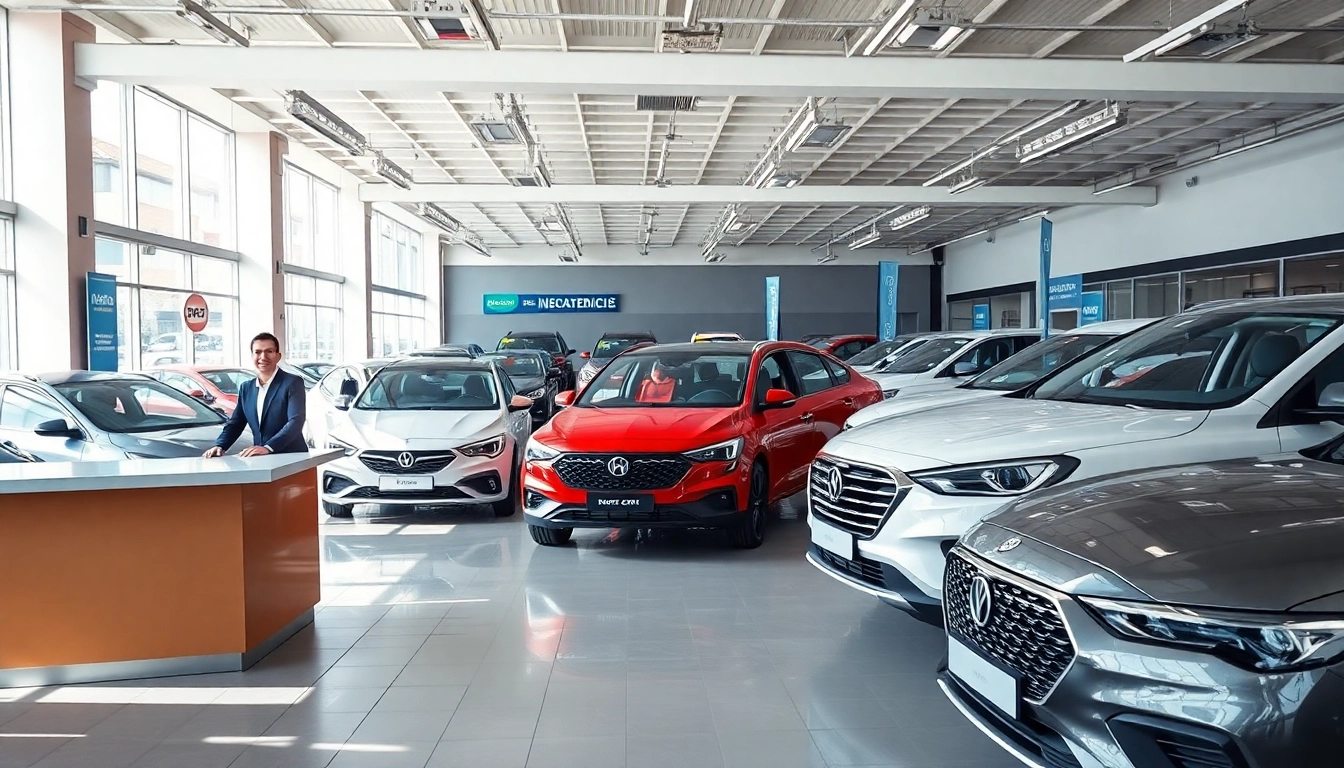 Find Used Vehicles displayed in a professional showroom setting showcasing various makes and models.