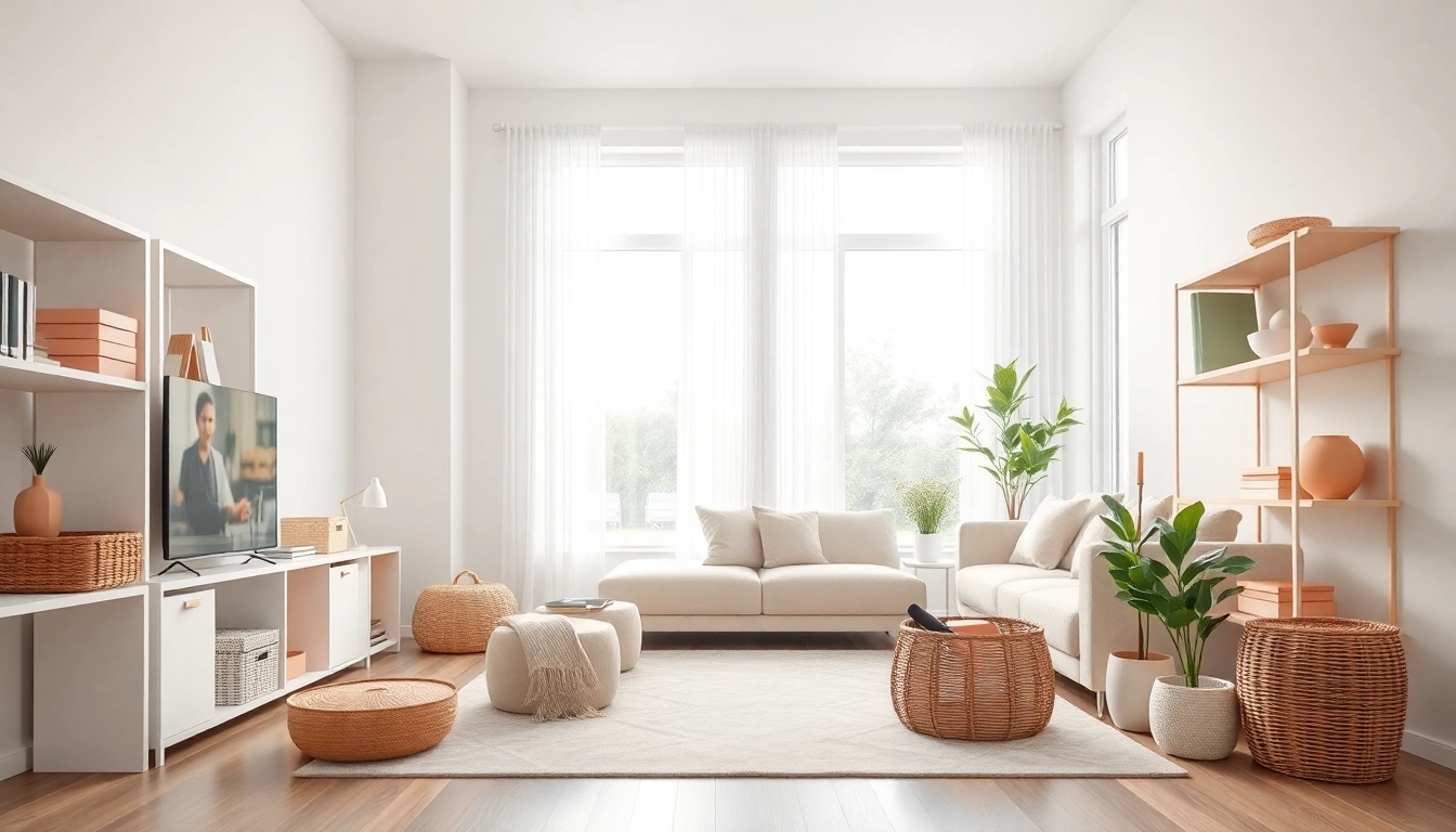 House organizer Johns Creek showcasing a beautifully organized living room with modern decor.