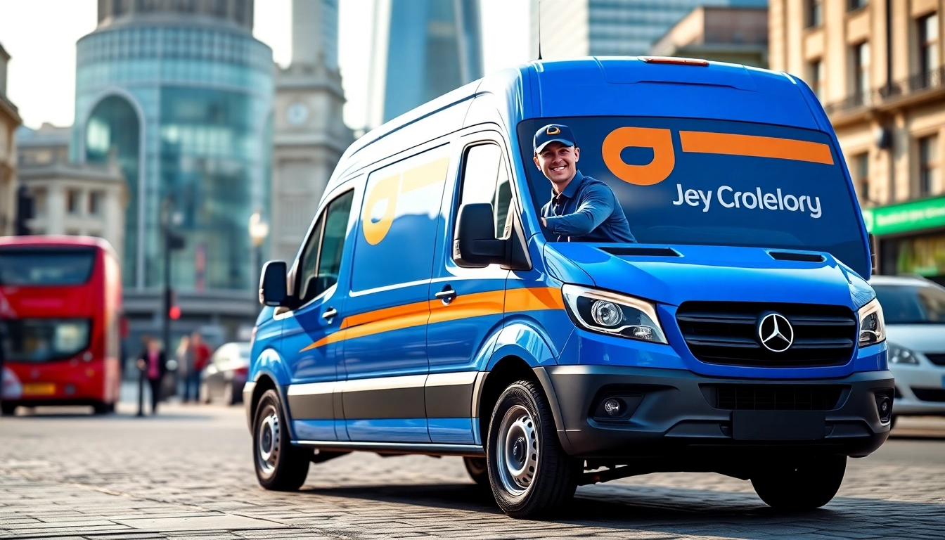 Streamlined same day courier service London delivery showcasing a professional courier at work.