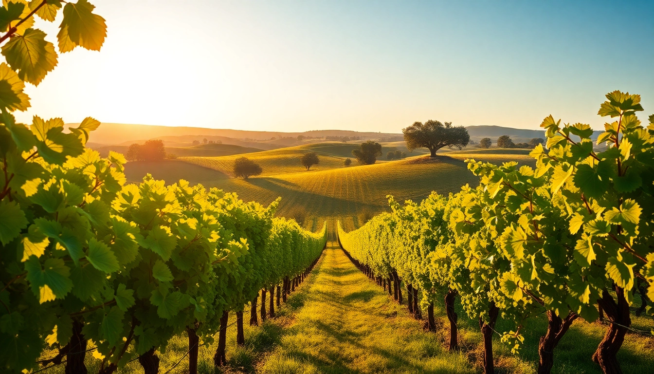 Stunning vineyard in Clarksburg California surrounded by rolling hills, showcasing its natural beauty.