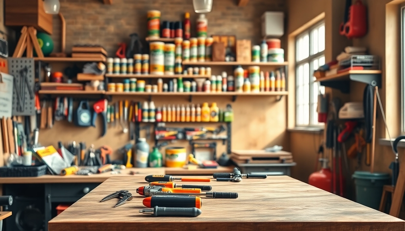 Efficient tools and supplies on display at https://heimwerkglobal.de/ für Heimwerkerprojekte.