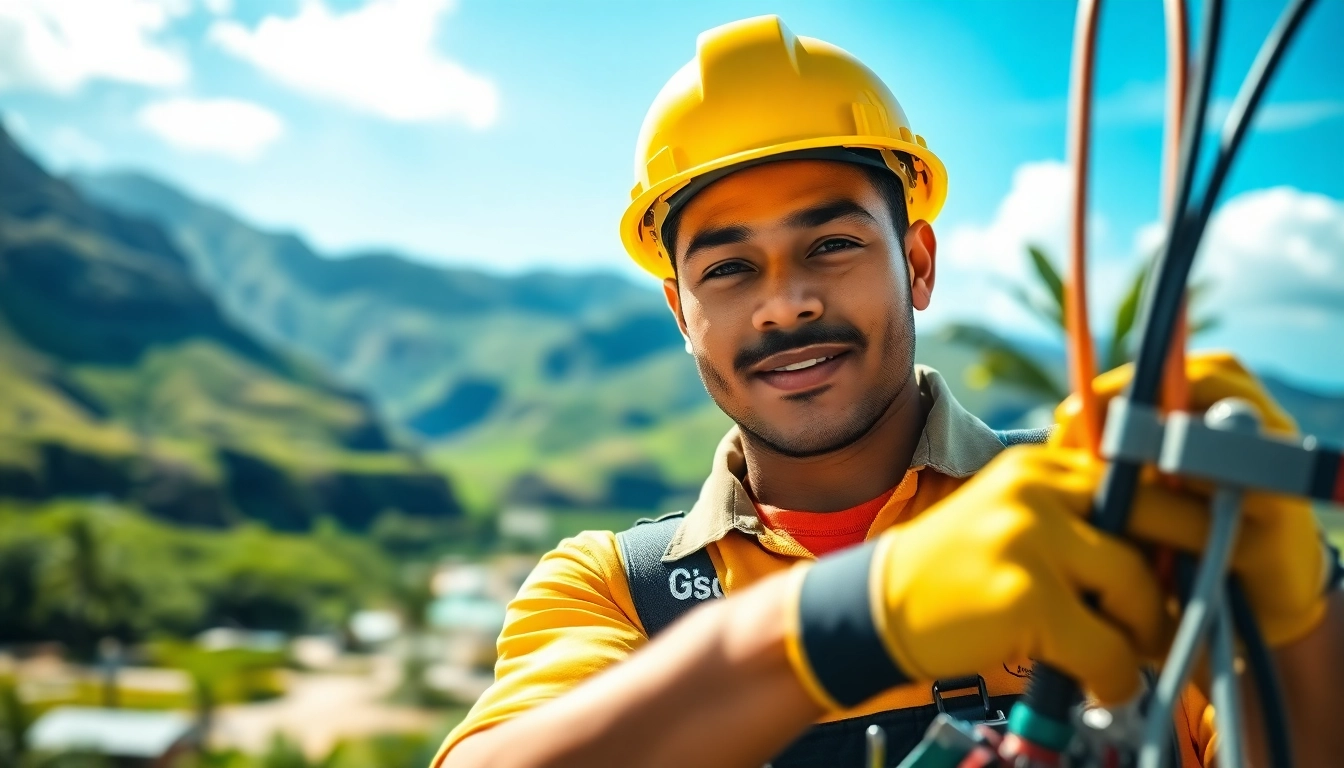 Electrician apprenticeship in Hawaii with an apprentice actively engaging in electrical work.