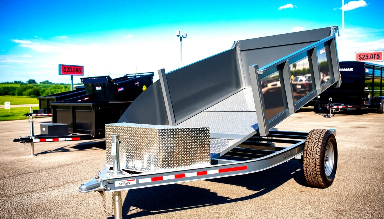 Bri-Mar trailers for sale near me showcased in a vibrant outdoor dealership setting.