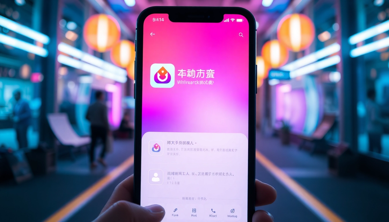 Download the 美洽下载 app interface with a modern design and vibrant colors.