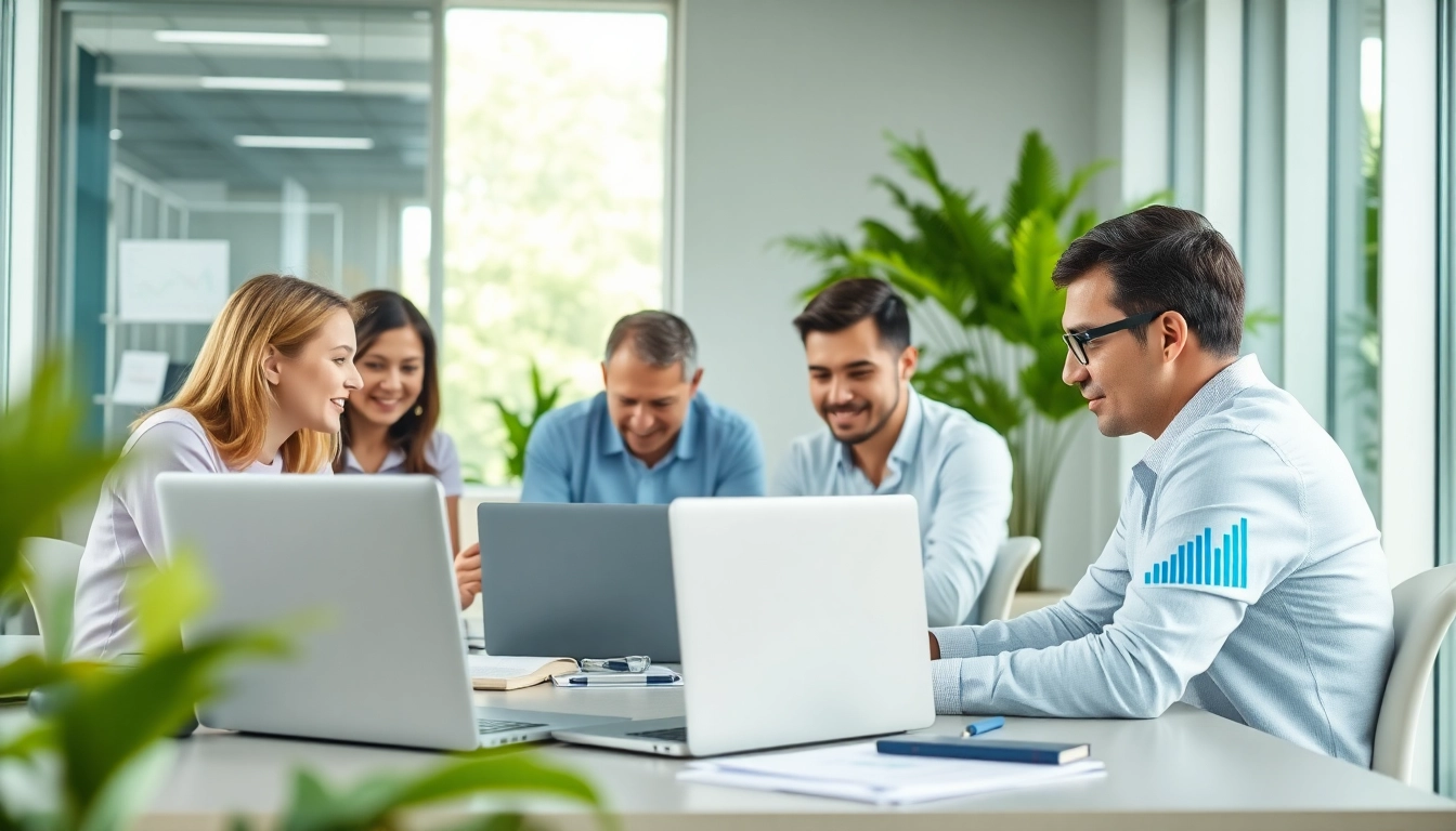 Engaged IT services team in Markham collaborating on technology solutions
