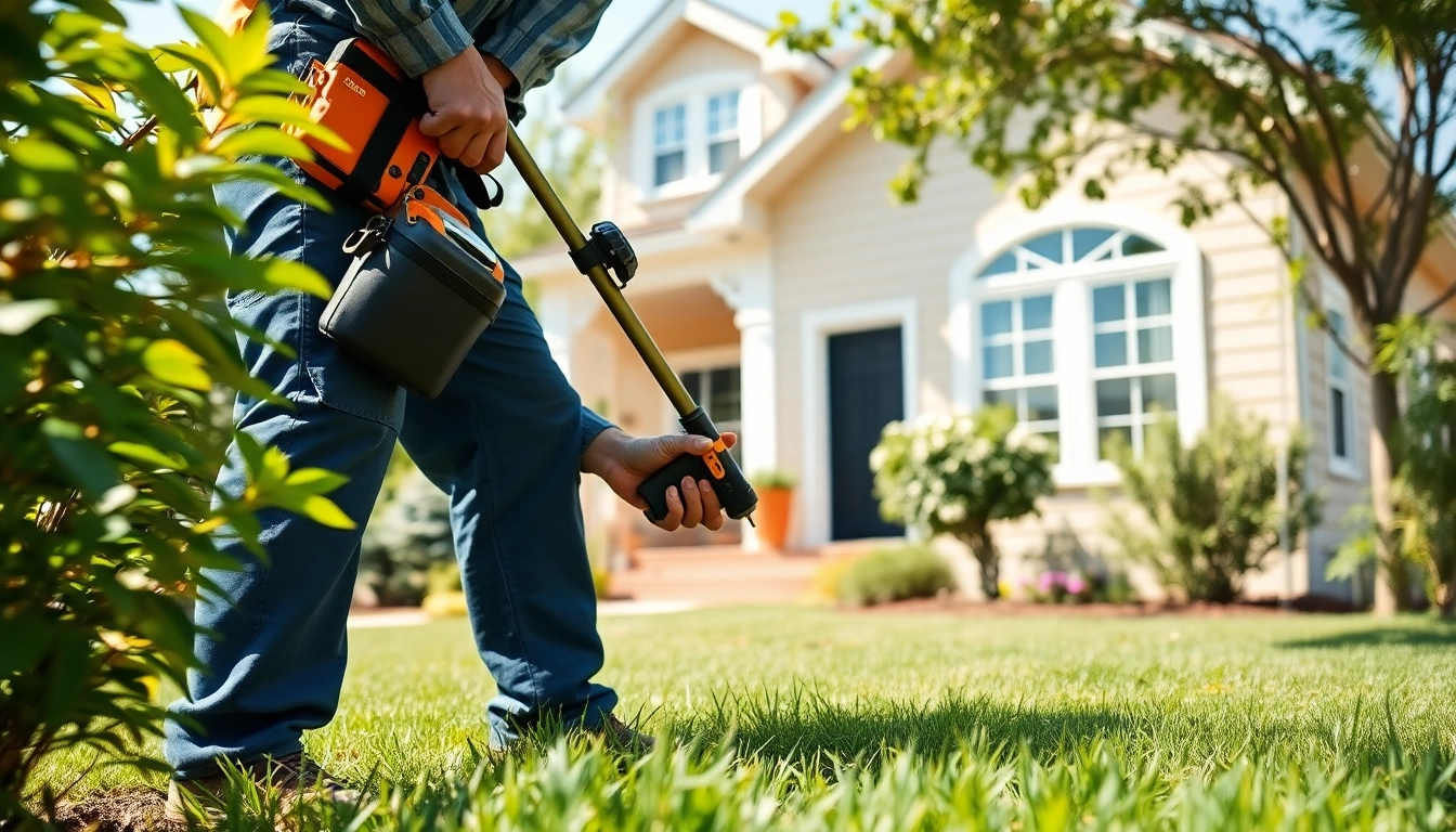 Pest control near me expert inspecting a home for termites during a thorough inspection.