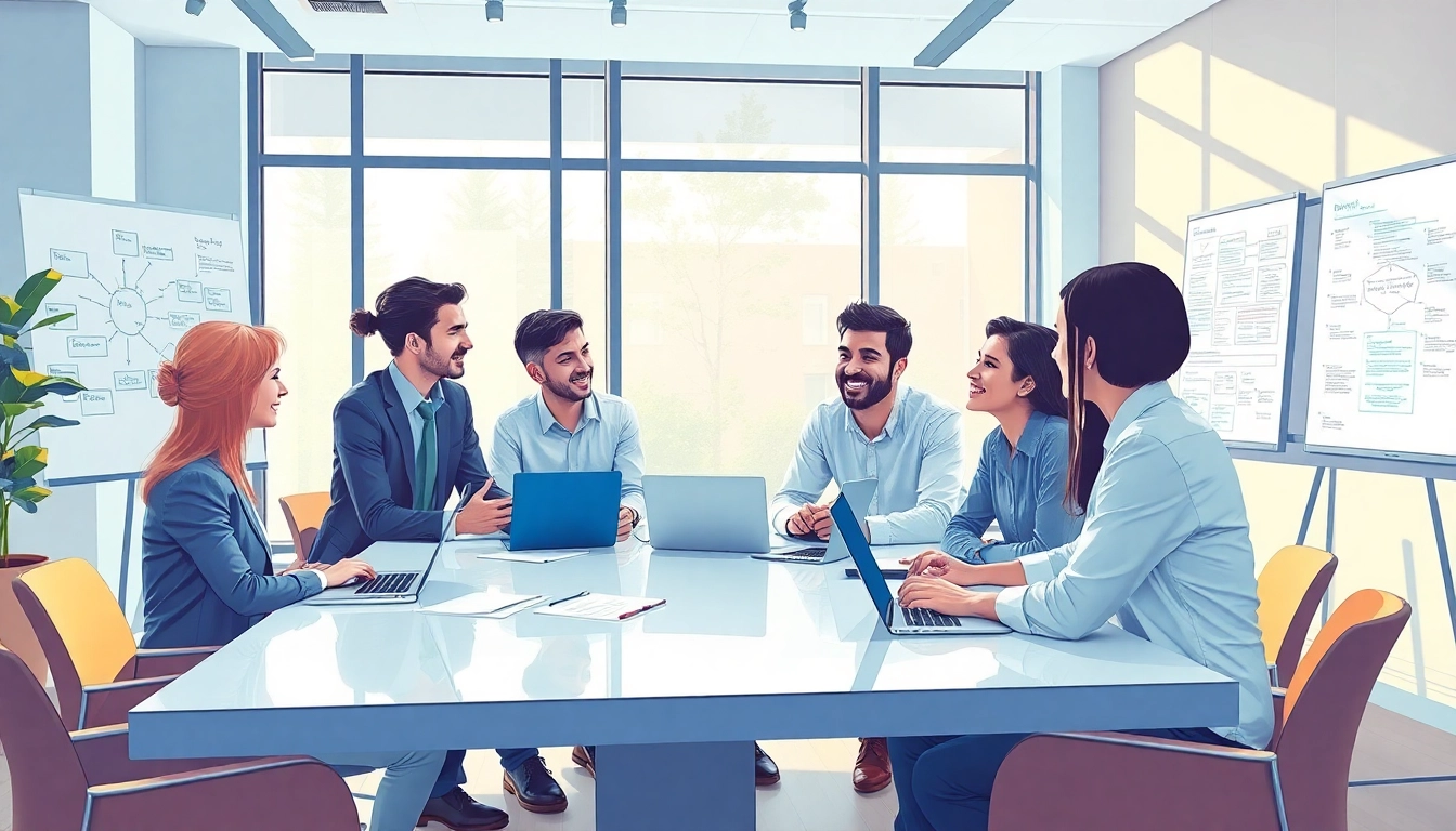 Collaborative discussion on how to launchsuccessfulstartup strategies in a modern office.
