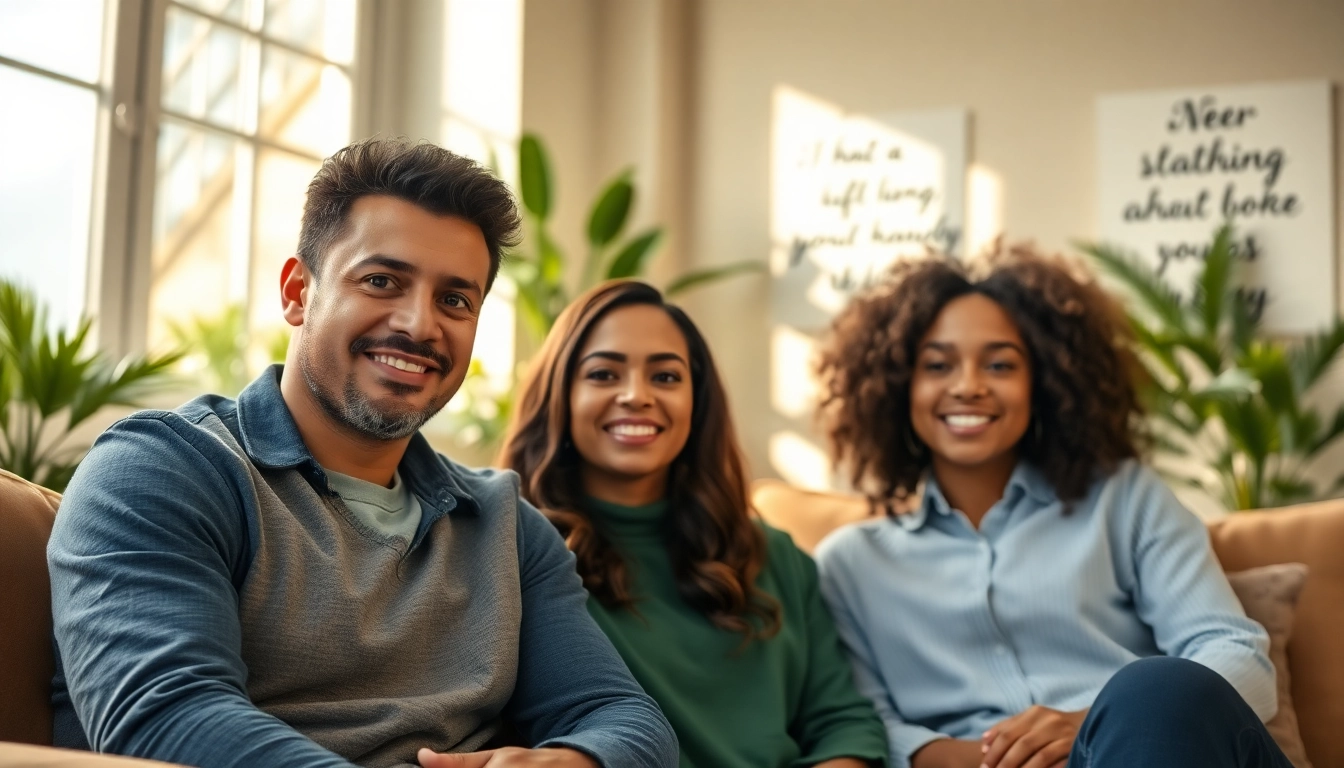 Supportive relationship coach guiding a couple towards connection and understanding.