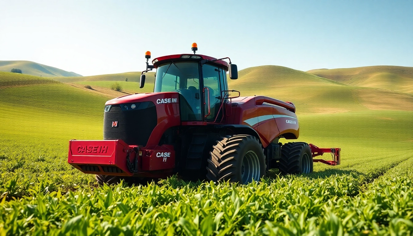 Case-ih Traktor arbeitet im Feld und demonstriert fortschrittliche Agrartechnologie.