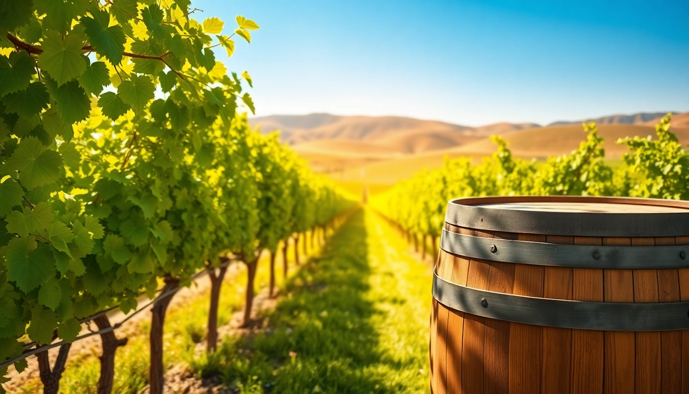 Experience the beauty of Sacramento wineries with lush vineyards and a rustic wine barrel.