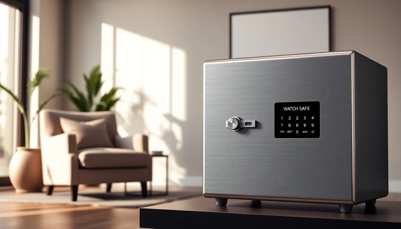 Secure and elegant watch safe designed for luxury timepiece storage.