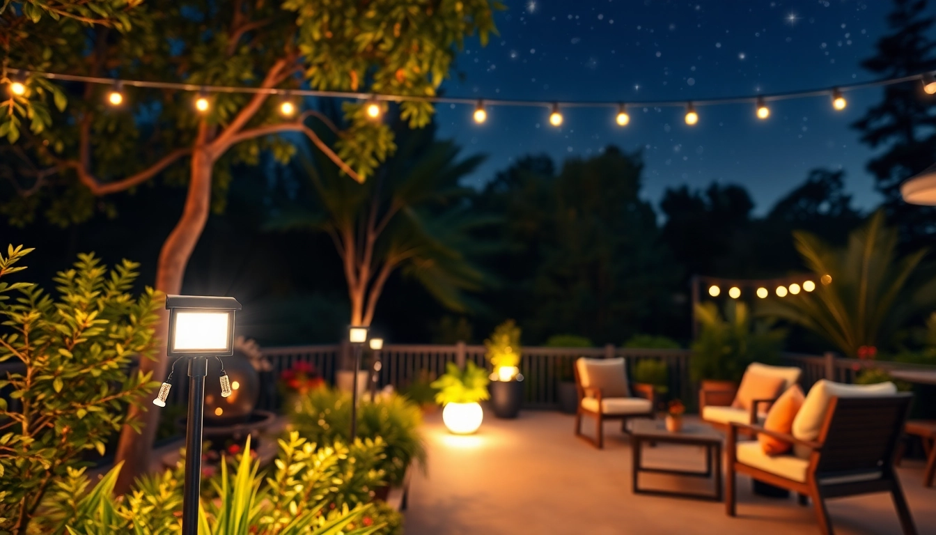 Enhance your outdoor space with vibrant LED Waterproof light illuminating a beautiful garden.