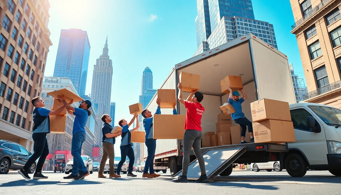 Experienced Manhattan moving company safely relocating items in a bustling city environment.