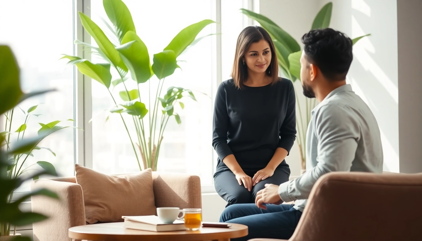 Therapist providing effective anxiety treatment dubai in a calming clinic setting.
