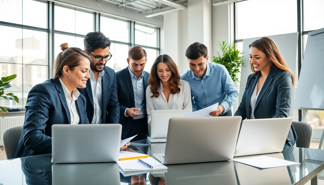 Quickplus Business Consultants team collaborating in a professional office environment.