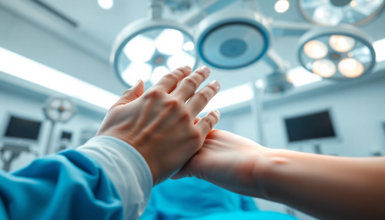 Handchirurgie Braunschweig: Facharzt führt präzisen Eingriff an der Hand durch.