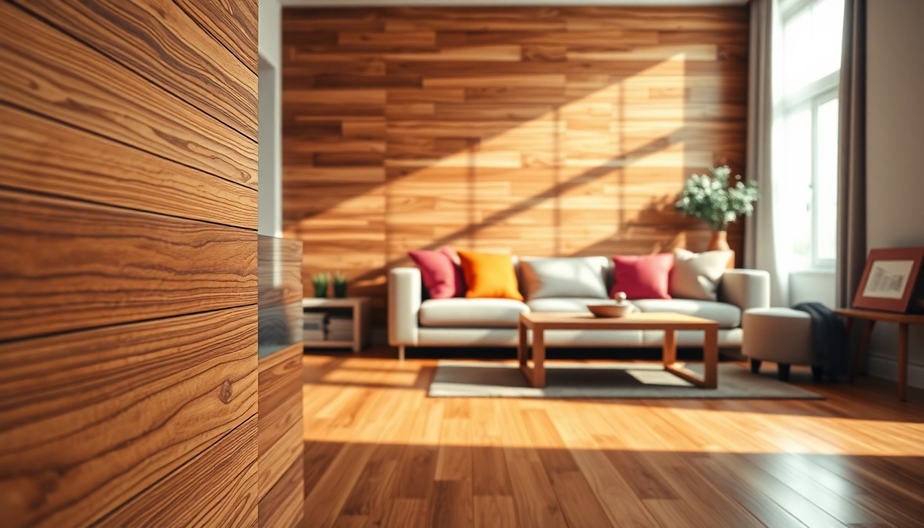 Transform your space with peel & stick wood wall planks, enhancing a modern living room ambiance.